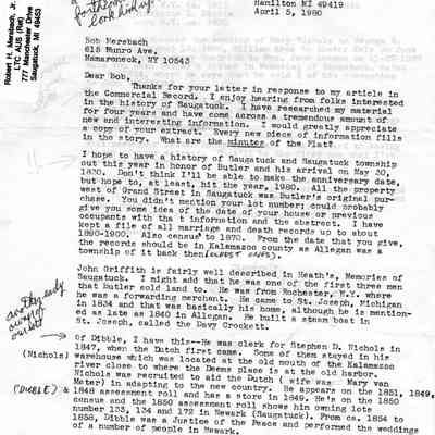 Mersback property abstract and family stories