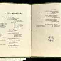          Program 1905-1906; President, Mrs. Emma U. Hodge, Vice President, Mrs. Cynthia C. Hayes, Secretary Mrs. Mae Heath, Treasurer, Mrs. Hattie L. Bird, Librarian, Mrs. Estelle Bird
Directors: Mrs. Emma U. Hodge, Mrs. Cynthia C, Hayes, Mrs. Mae Heath, Mrs. Hattie L. Bird, Mrs. Estelle Bird, Mrs. Lois A. Sutton, Mrs. Martha A. Hames, Mrs. Wealthy Booth, Mrs. Wintfred Walker, Mrs. Ruby M. Takken
Mrs. Hattie L. Bird, Chairman.
Mrs. Nellie Falconer.
Miss Bessie White.
Mrs. Lydia Vreeland.
Miss Grace Taylor.
Mrs. Lois A. Sutton.
Mrs. Ruby Takken.
Mrs. Martha Hames.
Mrs. Alice Woodworth, Chairman.
Mrs. Winifred Walker.
Mrs. Amanda Mather,
Miss Bessie White, Chairman.
Mrs. Lois A. Sutton.
Mrs. Louise Perrin.
Mrs. Lydia A. Vreeland, Chairman
Mrs Hattie Rode,
Mrs. Elzora F. Schaberg
Mrs. Ella Edgecomb.
Mrs. Wealthy Booth, Chairman.
Mrs. Ruby M Takken.
Mrs. Elvira Bedford.
Mrs. Bertha Hurlburt.
   