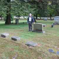          DavidFalconerAtRiverside.jpg 176KB; David Falconer of Nepean, Ontario with the Falconer Family Plot at Riverside
In 1873 two brothers, Daniel and Thomas Falconer, settled in Saugatuck Township, along with their wives, their younger children, and their widowed mother, Ann (McGlashan) Falconer. These Falconer families and their kin made their homes in the Saugatuck area in the 1870s through the 1920 and they included the only Congressman buried in Riverside Cemetery, Jacob Alexander Falconer (1869-1928) who represented the state of Washington.
In Sept 2011David Falconer of Nepean, Ontario visited Saugatuck to track down and document his family history, and to share information and photos on these folks. He was greatly helped by the materials available on-line at the SDHS and by Aaron Sheridan, the sexton for Riverside cemetery.
He writes of our SDHS materials:
