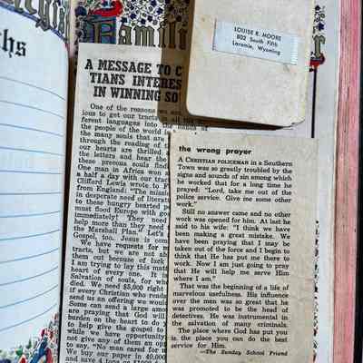 a selection of the items tucked inside the pages