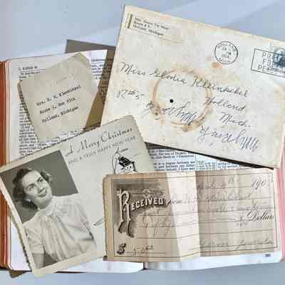 a selection of the items tucked inside the pages