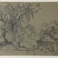 Park Scene with Auto by Wilfrid Berg