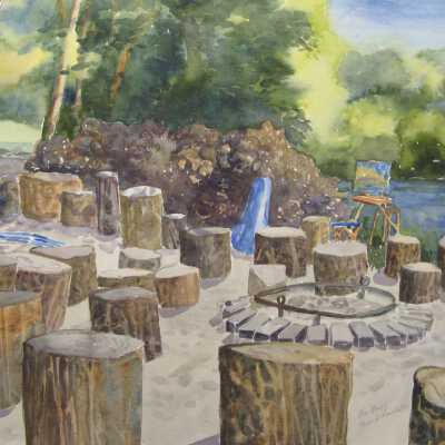 Fire-pit at Ox-Bow