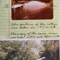          Top, picture of the cottage in 1977 or 78. Bottom, same view 1993.
   