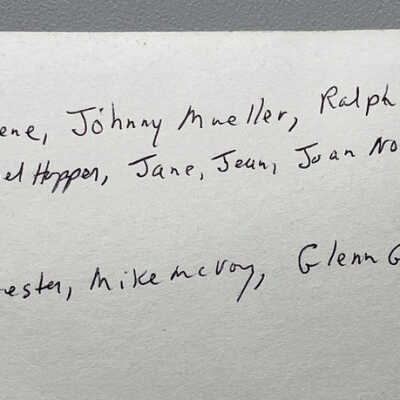 notes on back of 1948 class photo