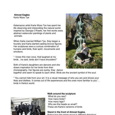 Almost Eagles/ Karla Wyss Tye.pdf: Located by Douglas City Hall
