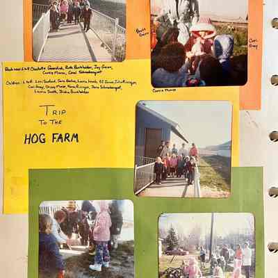 Green 14x12" scrapbook Trip to the Hog Farm
