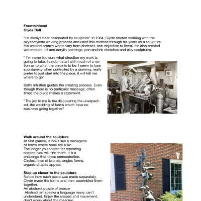 Fountainhead/ Clyde Ball.pdf: Located in the Mize Rose Garden, Mason and Butler St., Saugatuck