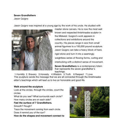 Seven Grandfathers/ Quigno 2.pdf: Located at Saugatuck Douglas History Center, 130 W. Center St., Douglas