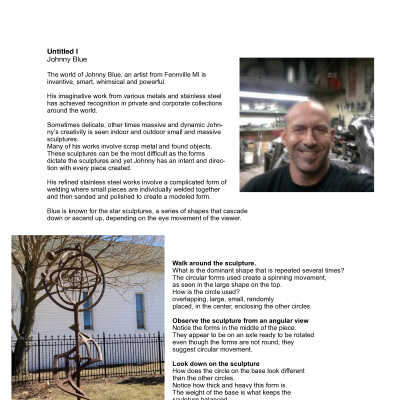Untitled I /Johnny Blue.pdf: Located at Pride Celebration Garden, S. of Center St.,
Dougla