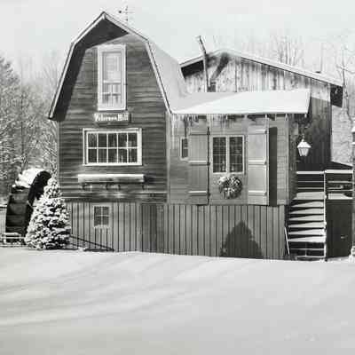 Peterson Grist Mill with snow