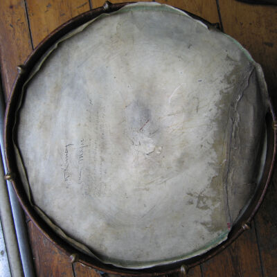 origDrumHeadUnderside.jpg 1.2MB: Digital files on Jack Sheridan Drive 2021.72.02 - Photo by Dick Haight.