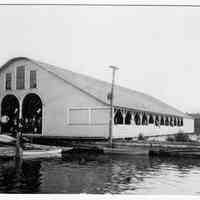          BothPavilionsScene.jpg 455KB; Two Pavilions 1915, The East Shore Pavilion opened a month before the Big Pavilion in 1909, but it was rapidly eclipsed once the larger building was ready. In this picture, taken around 1915, the Big Pavilion is visible in the right background. [Caption from Lane's book, page 9]
   