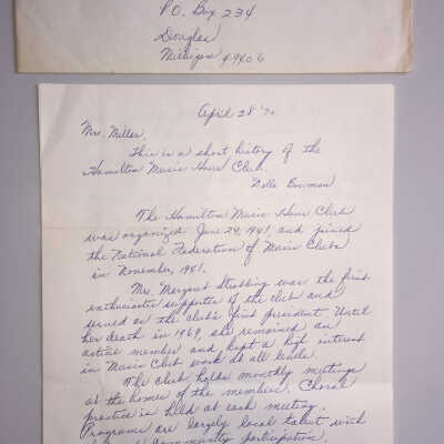 Hamililton Music Hour Club Letter