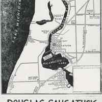          Douglas-Saugatuck Michigan Art and Recreation Center Map Postcard
   