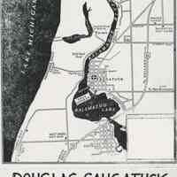 Douglas-Saugatuck Michigan Art and Recreation Center Map Postcard