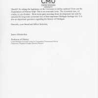          Correspondence Email from James Schmiechen to William Anderson of Central Michigan University, December 22, 2007; part 5 of 5
   