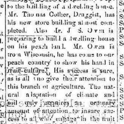 cr1869050803NewBuildings.JPG: Douglas - John Ryan, G. Seger, Thomas Collier druggist new store, J.S. Owen from Wisconsin