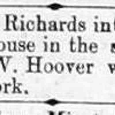 cr1879022801ChannceyRichardsToBuildHome.jpg: Channcey Richards house, J.W. Hoover carpenter