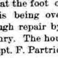          cr1892040801HouseAtFootOfMasonStHill.jpg; Captain F. Partridge house at foot of Mason Street hill, Griffin & Henry
   