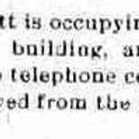          cr1904050605GillettNewBuilding.jpg; R.M. Gillett, telephone central removed from Central Store
   