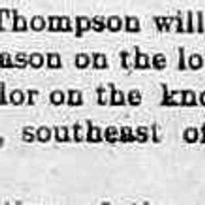cr1904080504FSThompsonToBuildHouseSEofSchool.jpg: Mr. F.S. Thompson, A.B. Taylor knoll