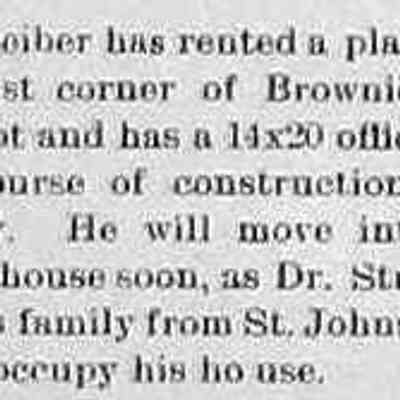 cr1905092909DrTreiberBuildsInDouglas.jpg: Dr. Treiber, Brownie, Lynds & Co.'s, J.H. Kibby, Dr. Stroud