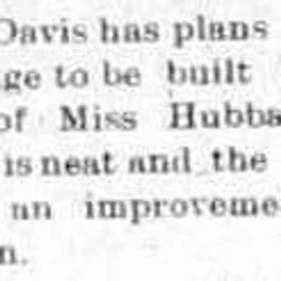 cr1906091403CharlesEDavisPlansCottage.jpg: Charles E. Davis, Miss Hubbard