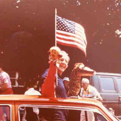 Burr in July 1976 Saugatuck Parade.jpg 5.7MB: Color photo print 1976.