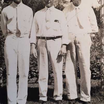 Dick Brown, James Brown and Grandpa Joshua Brown