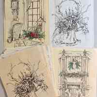         Christmas cards 1986-2001 and source drawings by Dale Metternich
   