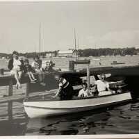 Worthington family in boat