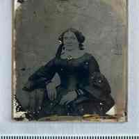 Woman with one eye shut ambrotype