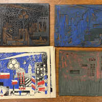 Celia M. House linoleum blocks and prints