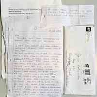          Letters, note and envelope
   