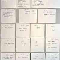          photo backs; 1-a Eve Labelle, Racine, Wis; 1-b Gayle Feuerer, Racine Wis, Fred Roberts, Peoria IL, George Sovitsky, Kenosha Wis; 1-c This guy used to carry a small 1 gal. keg of beer around with him. Man called Cousin George. I think was Frank Van Antelek companion.; 2-a 1966-67 Bob Jim; 2-b Jim Mac Cready Kenosha Wis, Fred Roberts Peoria IL; 3a and 3b July 4, 1976 Names Unknown; 4a 1967 Fred Roberts; 4b 1967 Jake Errion Peoria IL; 4-c 1967; 4-d 1967; 5 1967 1968 Jim MacCready; 6 1964; 7 1964; 8 1964 Tom Alfieri Chicago, Jim Mac Cready Kenosha WI; 9 1964 Jim Mac Cready Kenosha WI, Tom Alfieri Chicago; 10-a 1964 Jim MacCready; 13 1964 Tom Alfieri; C 1964 Tom Alfieri Jim MacCready
   