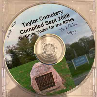 Taylor Cemetery Records CD