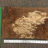 Wooden boards from Singapore with newspaper c 1860s