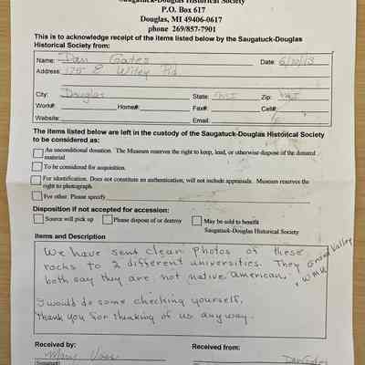 According to Mary Voss, experts at Grand Valley and WMU did not think the rocks were shaped by humans.