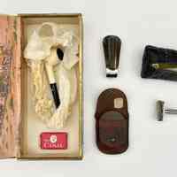 Personal items in a cigar box