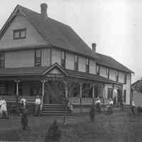          Rosemont.jpg 1.4MB; The earlier photos of the Rosemont have ornate decorative shake bands across the front of the attic dormer.
   