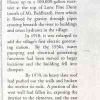          2012 talk by Jay Shorey about the Shorey family's restoration of the Pump House for use as a cottage.
   