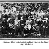          DocHeathClassPhoto1882.jpg 3.3MB retouched version.; Saugatuck School 1882 Doc Anderson Heath - back row fourth from left, Supt - Ida Shotwell
   