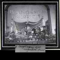          HH-CongregationalChurch.jpg 1.1MB; Photo of four women on a stage decorated with vases and pots of flowers. A USA flag is hung across the back wall and vine-adorned letters over head spell out 