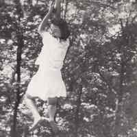          Swinging on a Mt. Baldhead rope from the Dorothy Perkins, Holland, collection
   