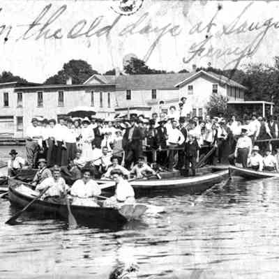 BG S Ferry and rowboats pg75.jpg 979KB: "In the old days at Saugatuck Ferry" original in envelope 89-1-46A