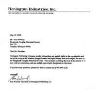          HenningtonIndustriesCopyright.jpg 326KB - Digital file from Jack Sheridan Drive 2021.72.02; The SDHC was granted copyright on the book in May 2008.
   