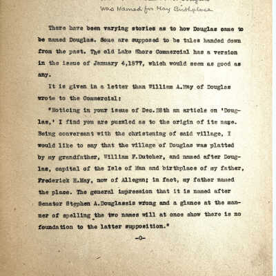 How Douglas got its name