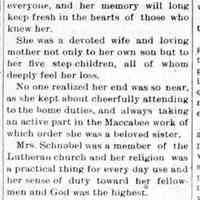          cr1906092801MrsHenrySchnobel.jpg; Henry Schnobel's 2nd wife Clara Caroline Margaretha Witimers 1854-1906
   
