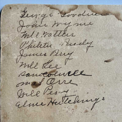 writing on the back of the photo card 1: Philetus Purdy